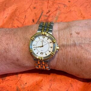 Maurice Lacroix Two-Tone Stainless Steel Wristwatch with Gold Accents